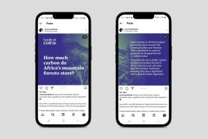 Leeds at COP26 instagram post on mobile
