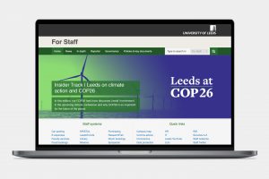 Leeds at COP26 For Staff homepage banner