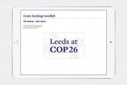 Leeds at COP26 clear space guidelines on iPad