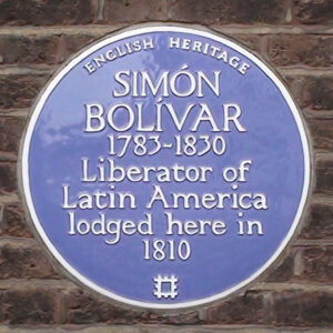 Simon Bolivar Blue Plaque